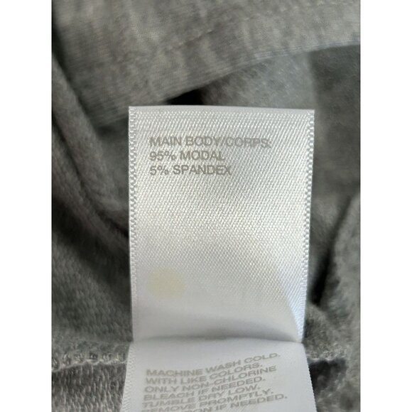 Zella Women's V Neck Long Sleeve Oversize Top in Gray - Sz M - Picture 5 of 6